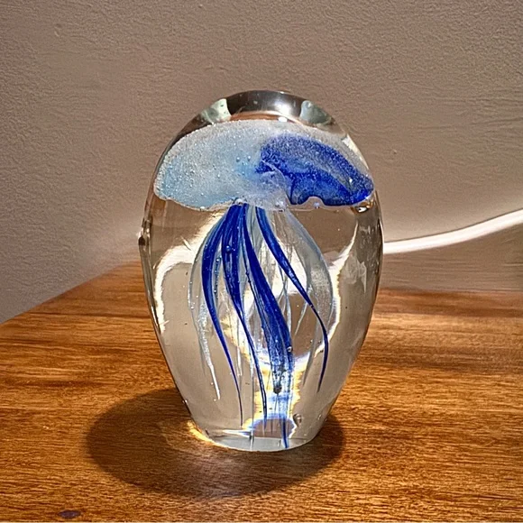20. Vintage Sapphire Jellyfish Art Blown Glass - Picture 3 of 6
